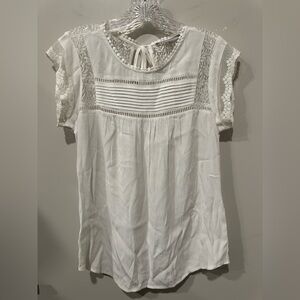 Daniel Rainn White Lace Blouse